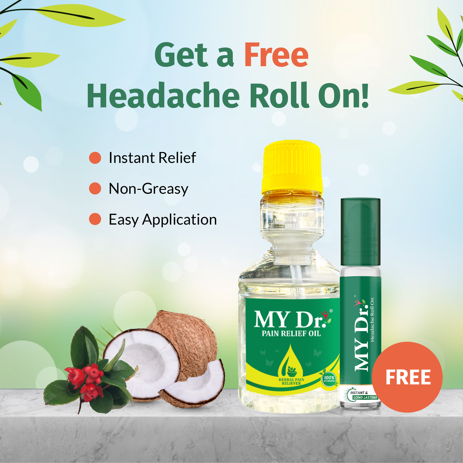 MY Dr. Pain Relief Oil – Ayurvedic Joint, Knee, Back & Muscle Pain Relief | 120ml | Pack of 2 (Hover)