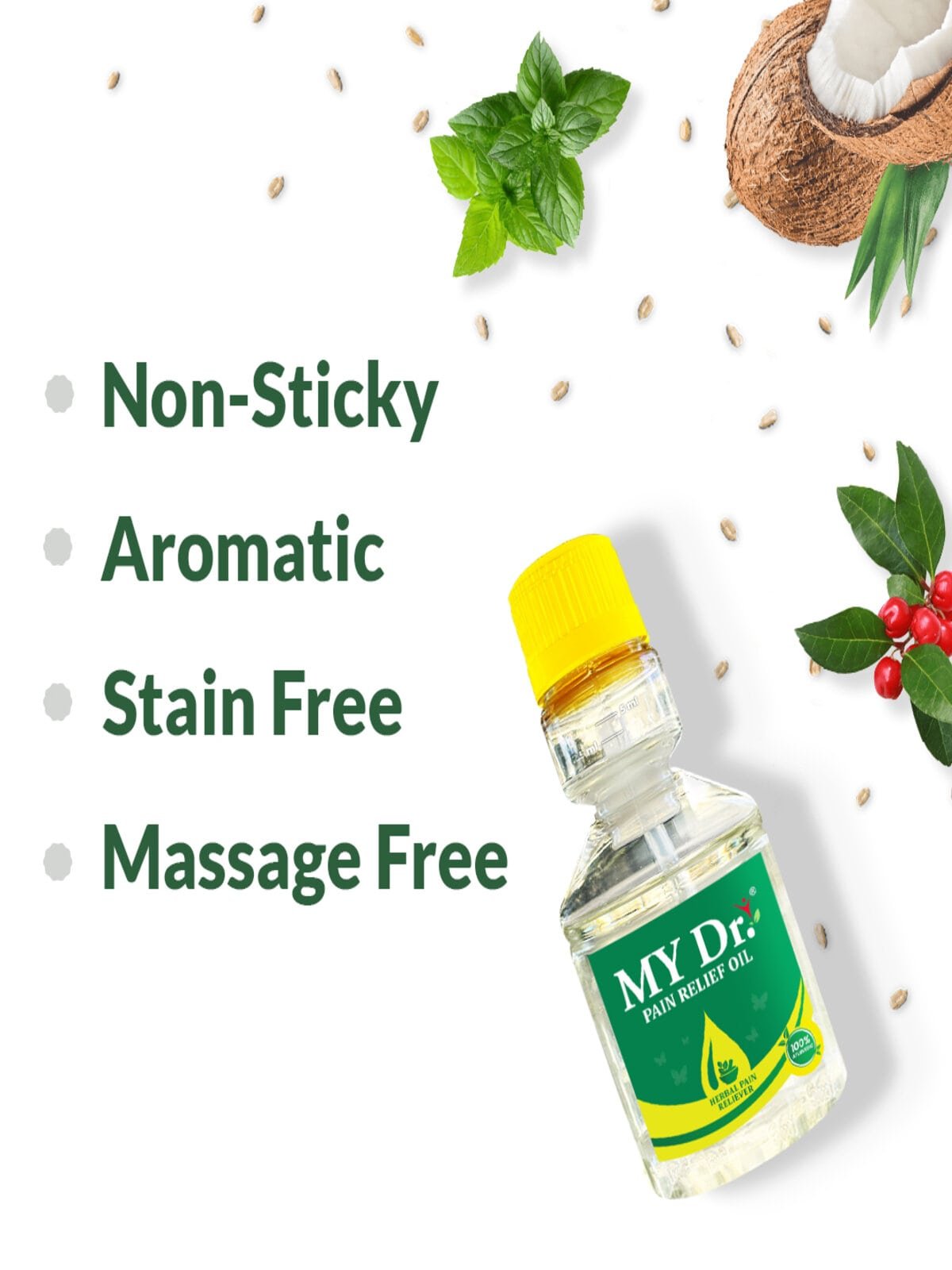 MY Dr. Pain Relief Combo – Ayurvedic Oil 60ml + Spray 85ml | Pack of 1 (Hover)