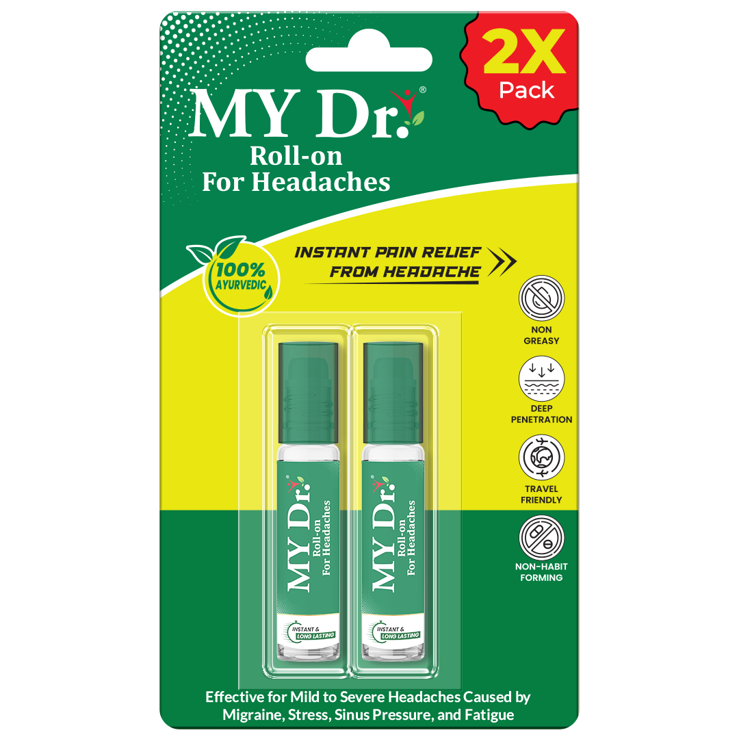 MY Dr. Headache Relief Roll On – Instant Tension & Migraine Relief | 10ml | Pack of 2