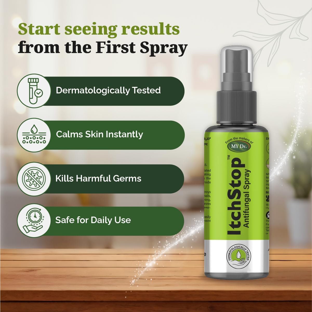 ItchStop Antifungal Spray for Men & Women – Daily Use, Quick-Dry Formula | Pack of 2 (Hover)