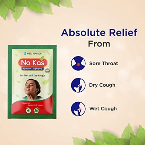 Nokas 100% Ayurvedic Cough Syrup – Sachet Pack | 5ml x 60 Sachets | Pack of 1 (Hover)
