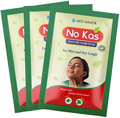 Nokas 100% Ayurvedic Cough Syrup – Sachet Pack | 5ml x 60 Sachets | Pack of 1