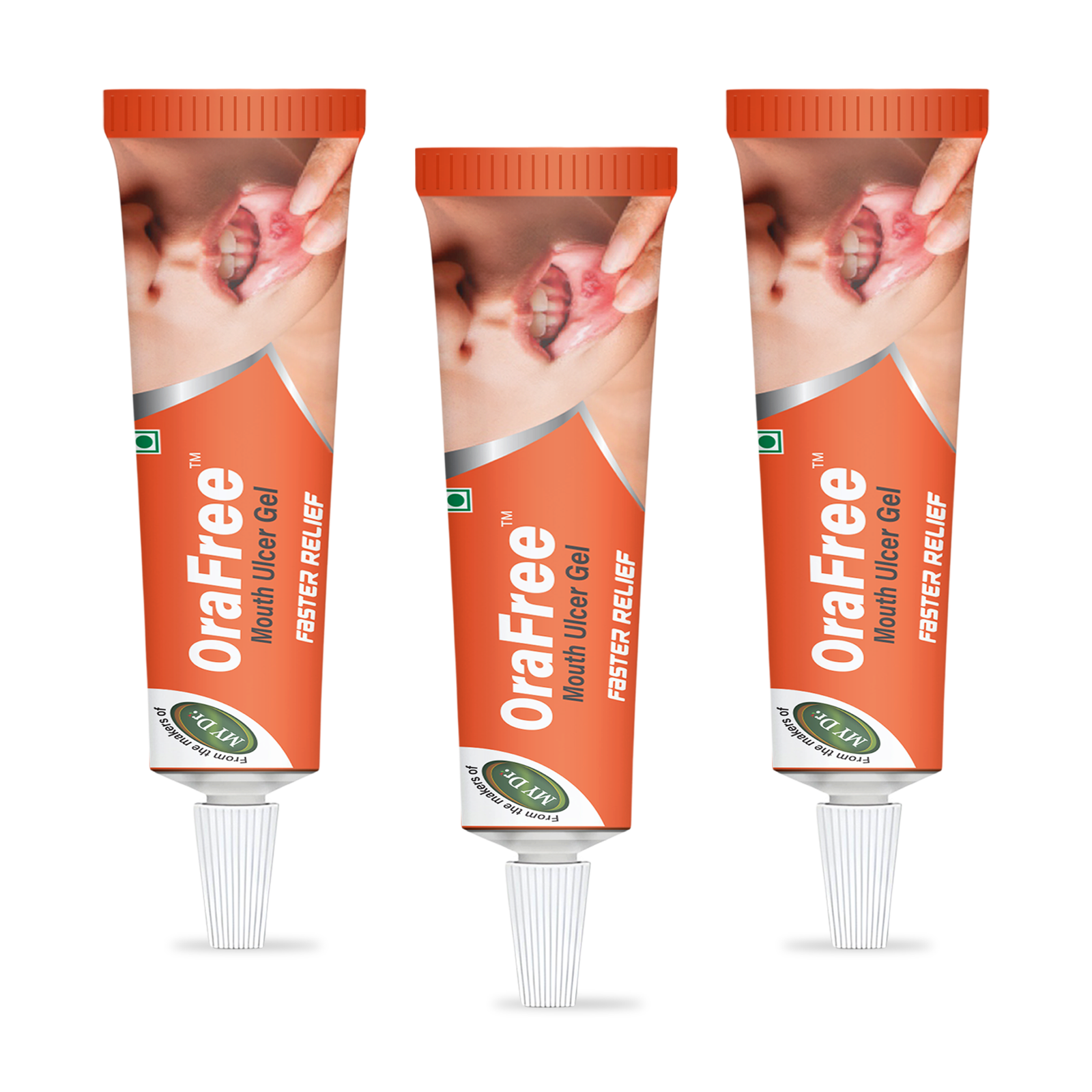Orafree Ayurvedic Mouth Ulcer Gel – Fast Pain Relief for Canker Sores & Gum Inflammation | 10g | Pack of 3