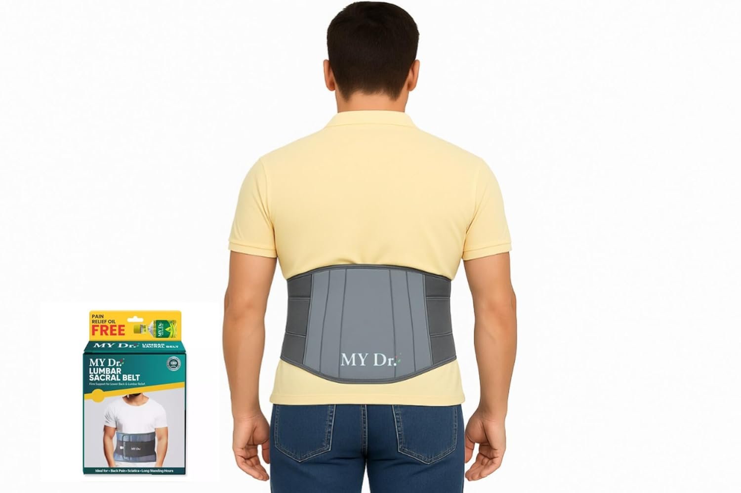 MY Dr. Lumbar Sacral Belt – Back Support for Pain & Sciatica | Size L | Pack of 1