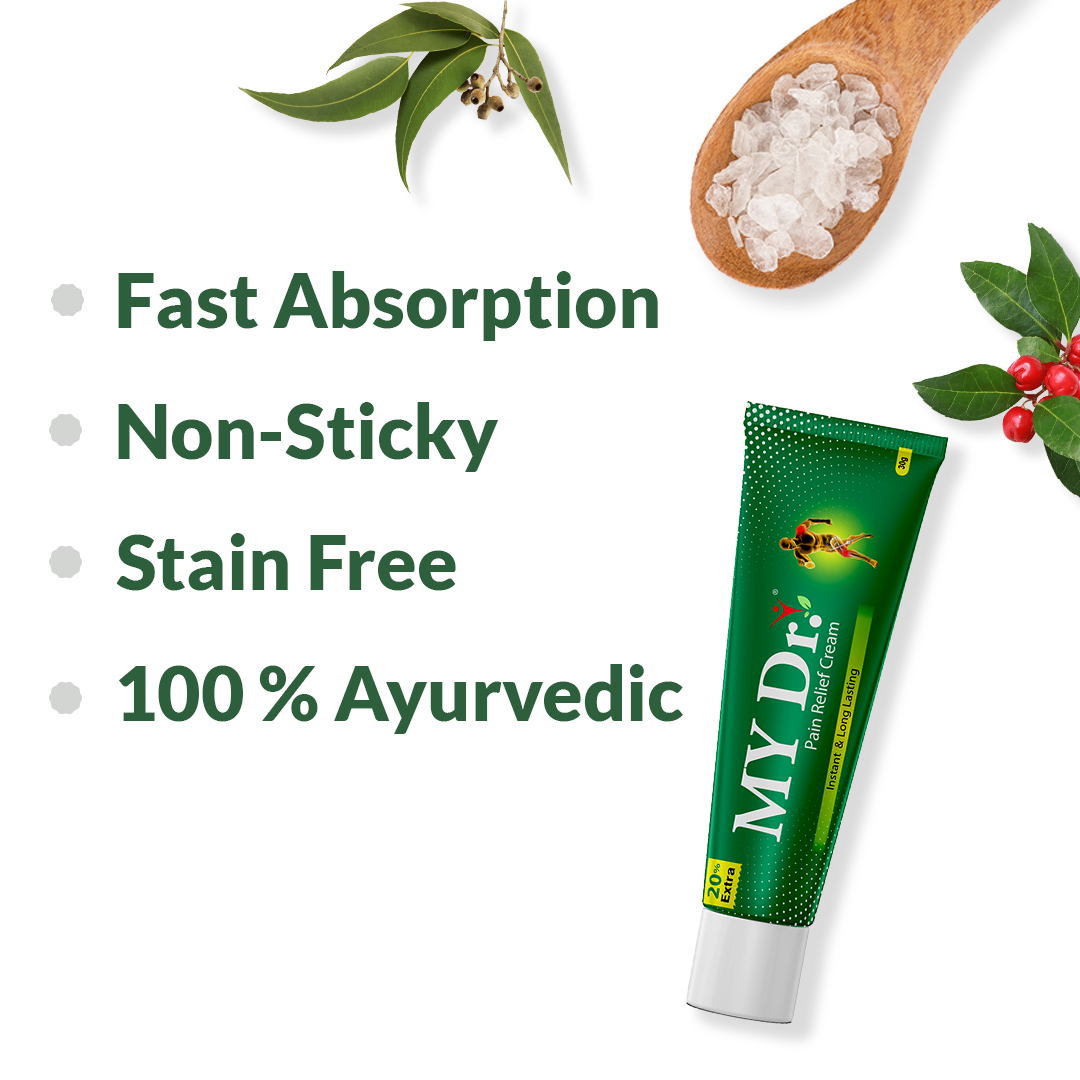 MY Dr. Pain Relief Cream – Ayurvedic Joint & Muscle Pain Relief | 30g | Pack of 2 (Hover)