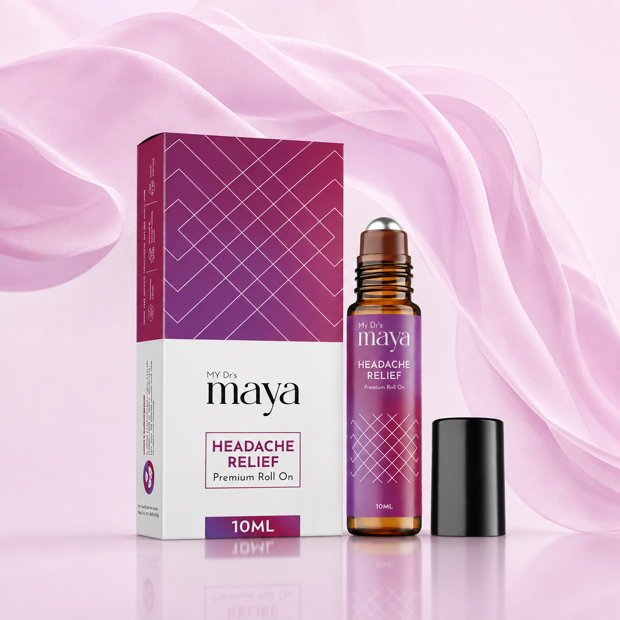 Maya Aromatherapy Headache Relief Premium Roll On – 100% Natural | 10ml | Pack of 1