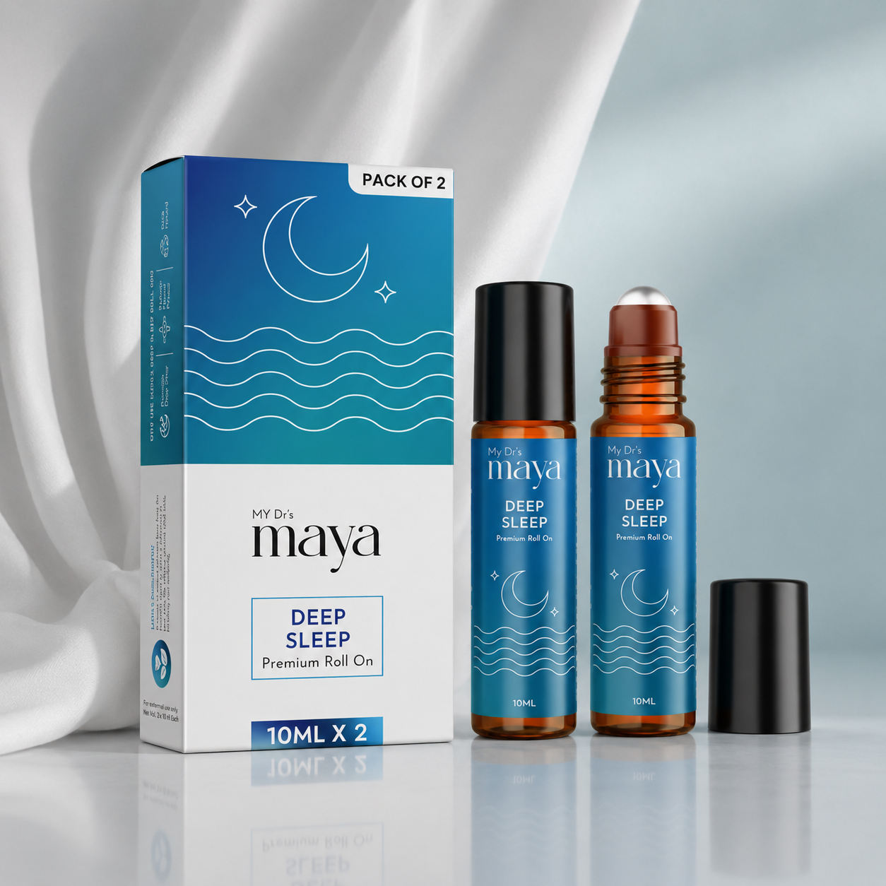 Maya Aromatherapy Deep Sleep Premium Roll On – 100% Natural | 10ml | Pack of 2