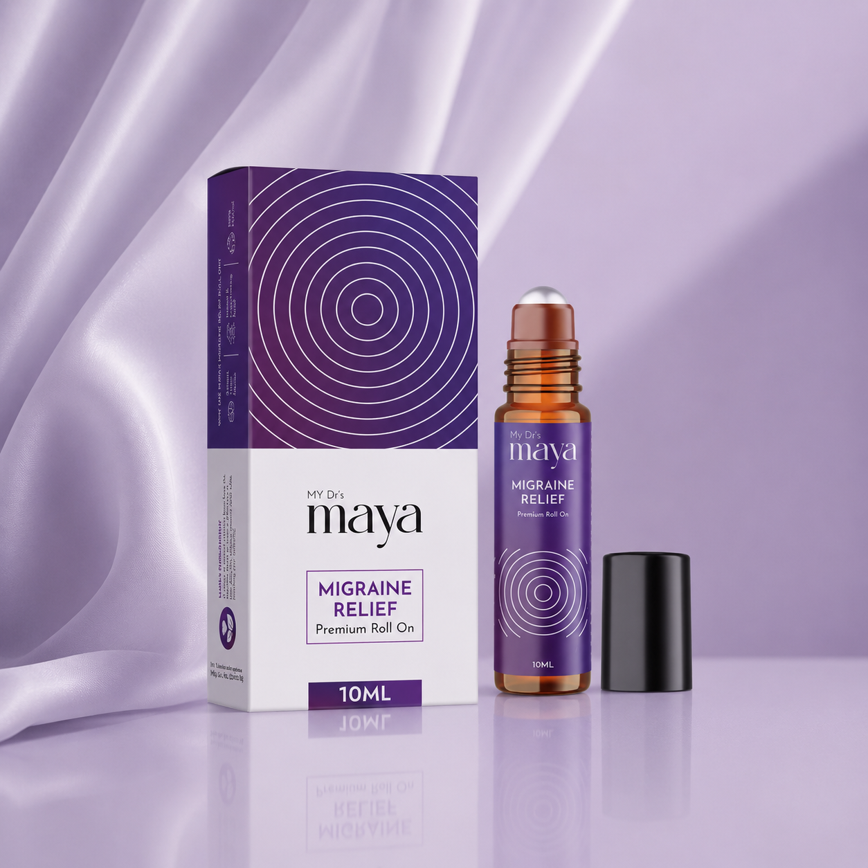Maya Aromatherapy Migraine Relief Premium Roll On – 100% Natural | 10ml | Pack of 1
