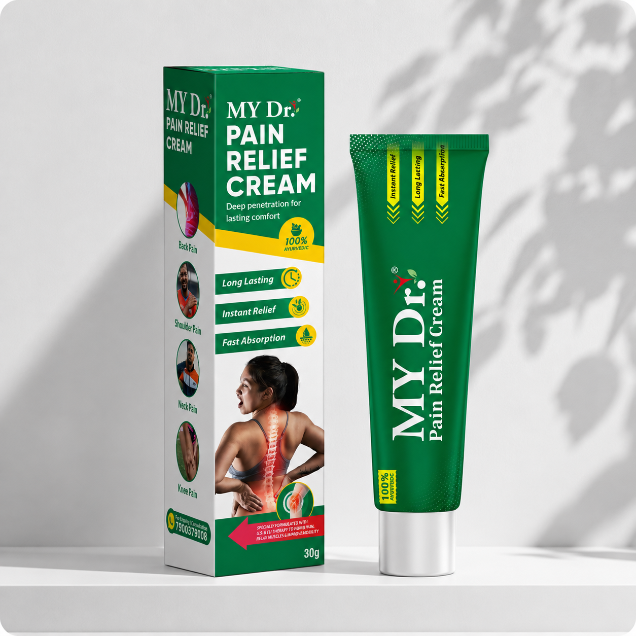 MY Dr. Pain Relief Cream – Ayurvedic Joint & Muscle Pain Relief | 60g | Pack of 1